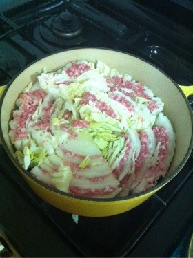 あっさり白菜と豚ひき肉の重ねスープの画像