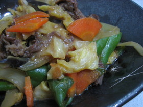 牛肉の和風味噌炒め