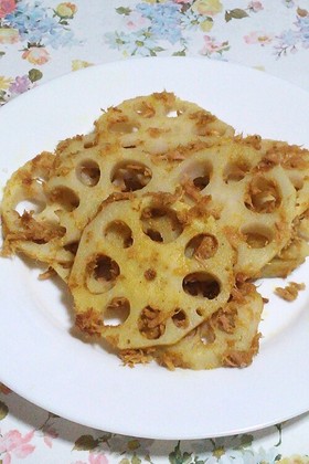 レンコンとツナのカレー金平