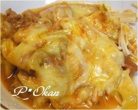 簡単♪キャベツのミートソース煮