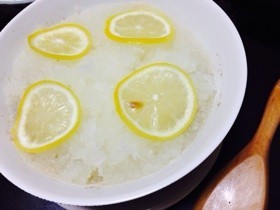 ハマチのみぞれ蒸し・レモン風味