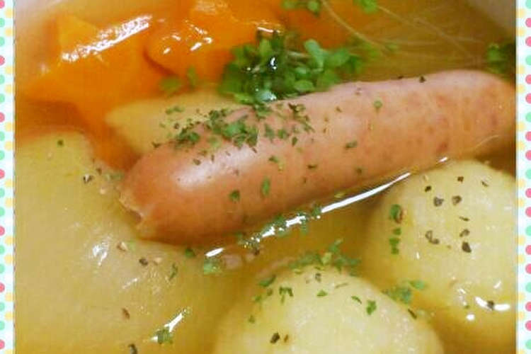 じゃがいものお団子入りポトフ風スープ レシピ 作り方 By ちこび クックパッド