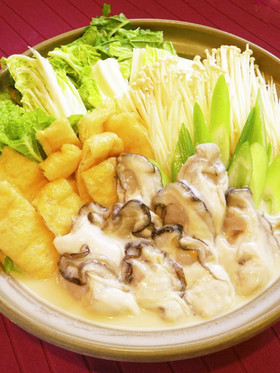 ☺簡単あったか料理♪牡蠣の味噌豆乳鍋☺