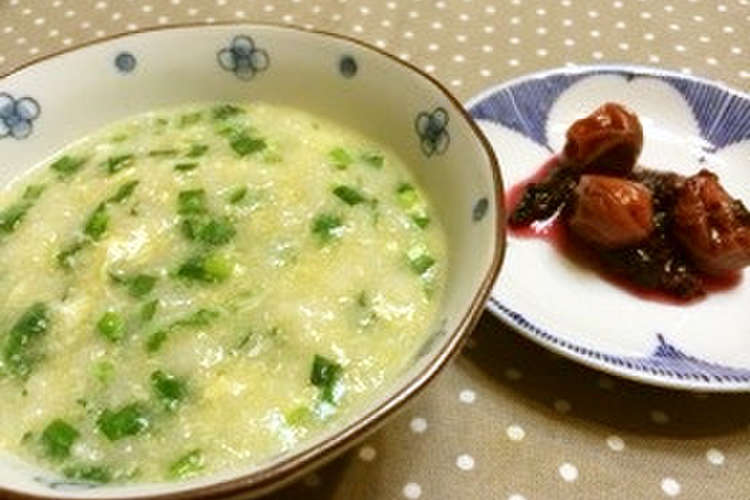 お米から 簡単で美味しいニラ玉のお粥 レシピ 作り方 By まぁ ふぃー クックパッド