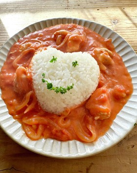 m簡単☆鶏のトマトクリーム煮