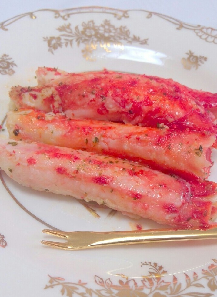 たらば蟹の♥ガーリックバター焼きの画像