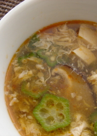 酢辣湯（サンラータン）風スープ