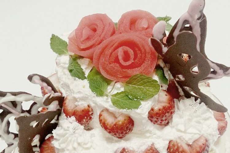 バラとチョウの簡単ウエディングケーキ レシピ 作り方 By Miyakoco クックパッド