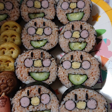 子供が大喜び！！アンパンマン巻き寿司