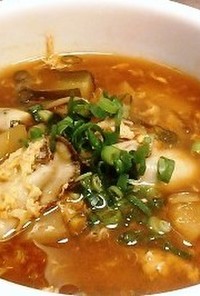 【エバラ プチッと鍋】で牡蠣キムチスープ
