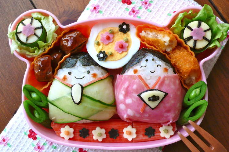 キャラ弁 ひな祭り弁当 おにぎりで簡単 レシピ 作り方 By ザッキーー クックパッド