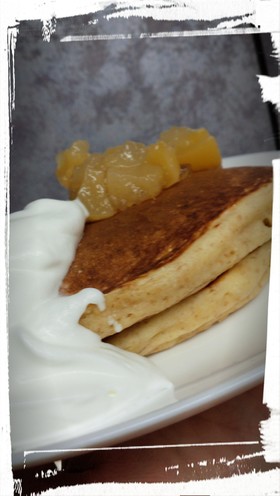 豆乳を使った全粒粉パンケーキ