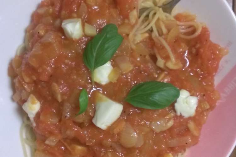 生トマトを使ったトマトソースパスタ レシピ 作り方 By ランチャンまん クックパッド 簡単おいしいみんなのレシピが352万品