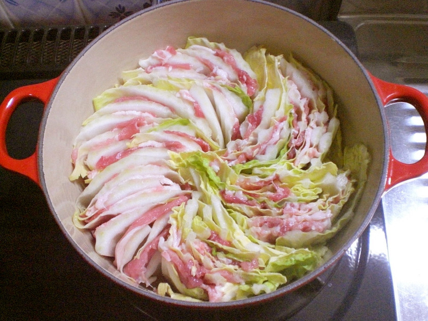白菜と豚肉のミルフィーユ鍋☆麺つゆで簡単 by yoshiyurip 【クックパッド】 簡単おいしいみんなのレシピが