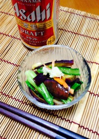 小松菜と茄子の焼き浸し