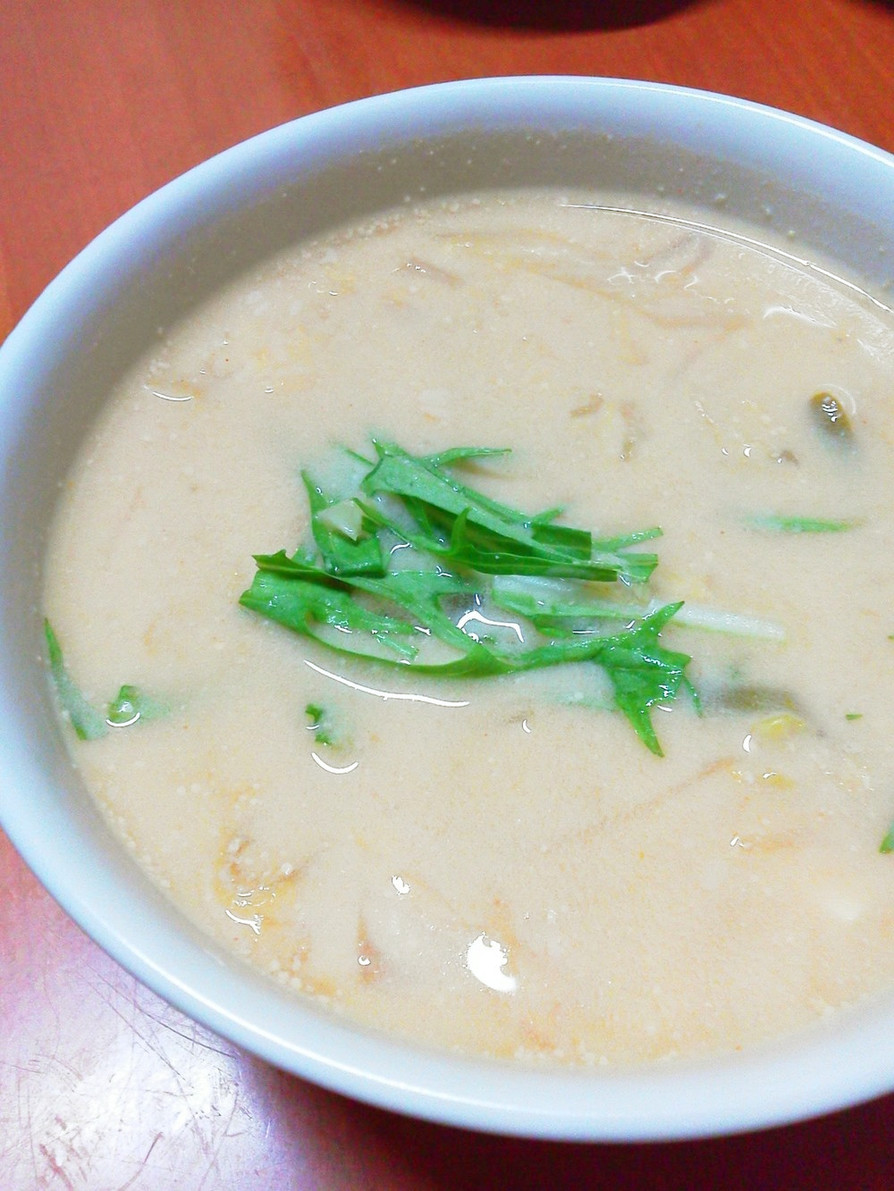 キムチ豆乳スープの画像