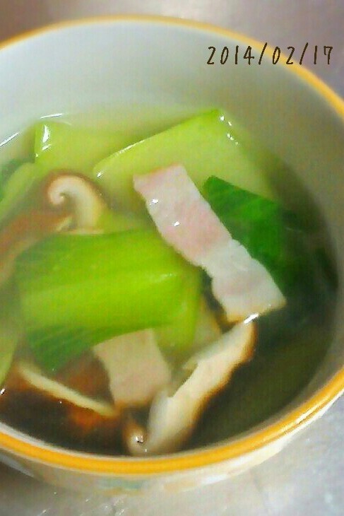 青梗菜のしょうがトロミスープの画像