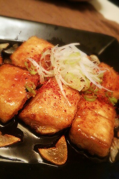 ヘルシー♪ガーリック風味の豆腐ステーキ♡の写真