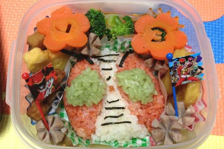 キャラ弁 仮面ライダーv３弁当 レシピ 作り方 By あ おんちかった クックパッド 簡単おいしいみんなのレシピが355万品