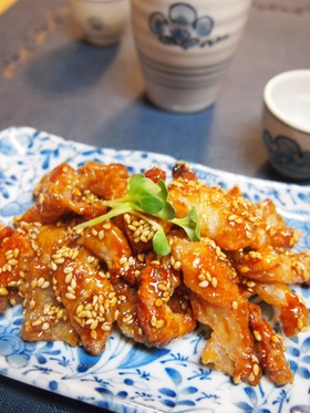 鶏皮の甘辛パリパリおつまみ