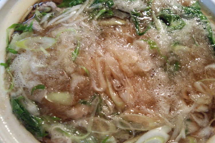 水菜と豚肉で簡単みぞれ鍋 レシピ 作り方 By もへほっぺ クックパッド