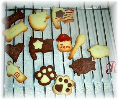自作♪のクッキー型で楽しい型抜クッキー☆の画像