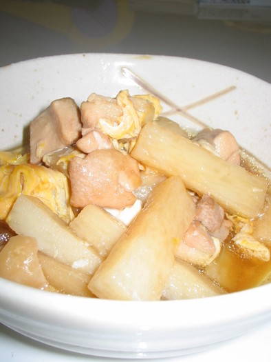 長芋と鶏肉の甘辛煮の写真