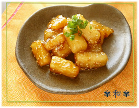 お店の味を再現♪長芋の甘辛ゴマがらめ*