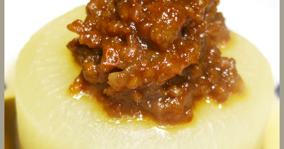 簡単にお店の味！ふろふき大根の肉味噌のせ by しるびー1978 【クックパッド】 簡単おいしいみんなのレシピが348万品