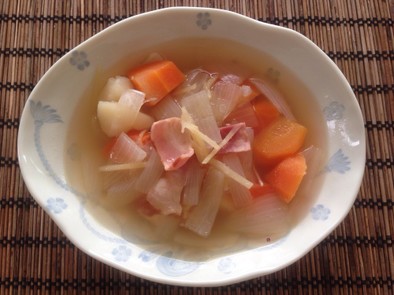 食べる生姜でポカポカ♪野菜たっぷりスープの写真