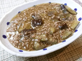 簡単美味しい 茄子のひき肉あんかけ