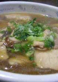 豚肉とシイタケの春雨スープ