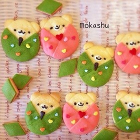 くまちゃんのひなまつりクッキー♪