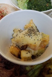 残り物の芋の天ぷらで芋天チーズ