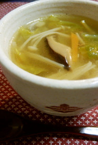 白菜と茸のトロトロな中華スープ♪