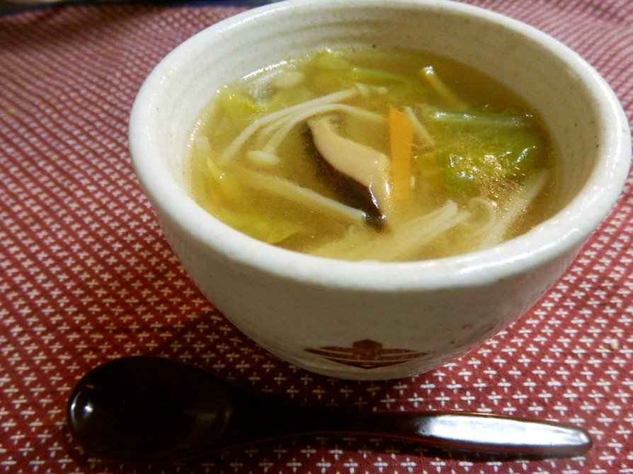 白菜と茸のトロトロな中華スープ♪の画像