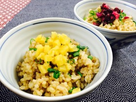 生姜粉末で生姜ごはん(玄米編)