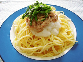 超簡単!ツナとおろしのぶっかけパスタ☆