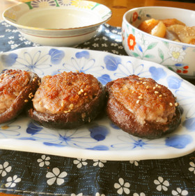 簡単・美味しい☆椎茸の肉詰め焼き