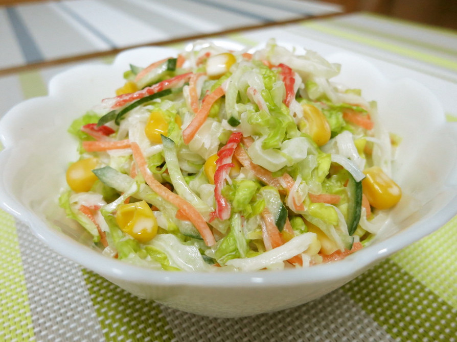 白菜の彩りコールスローサラダ の画像