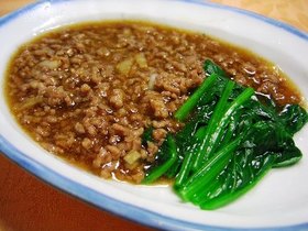 定番♪ほうれん草の肉あんかけ
