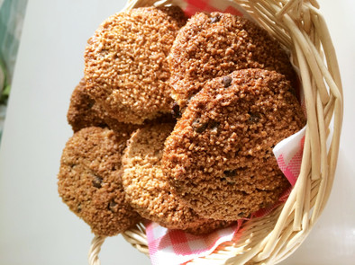 簡単ザクザクグラハムチョコチップクッキーの写真