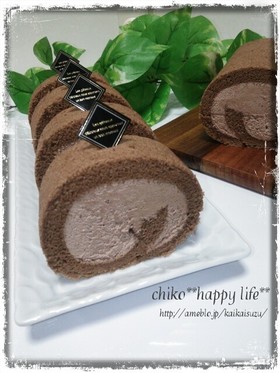 しっとり❤ふんわり❤ココアロールケーキ♪