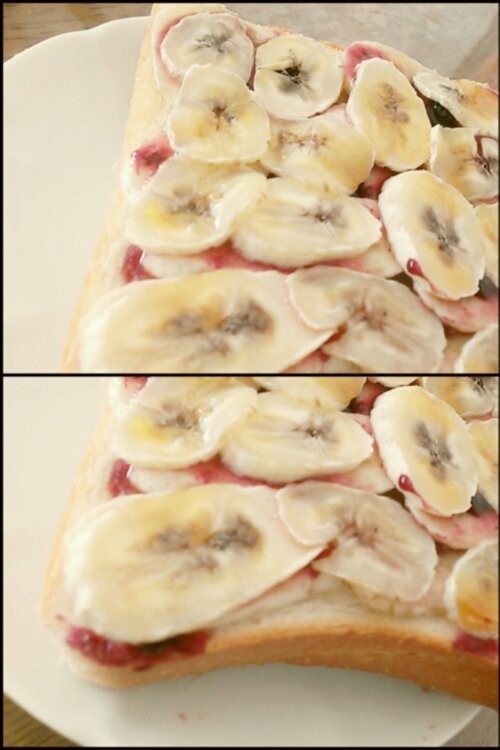 簡単 バナナトーストの画像