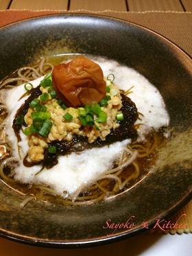 納豆ととろろのネバネバ蕎麦