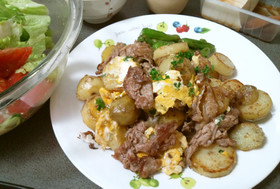 農夫の朝食(ドイツ風じゃがいも豚肉炒め)