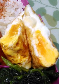 【お弁当のおかず】卵一個簡単焼き