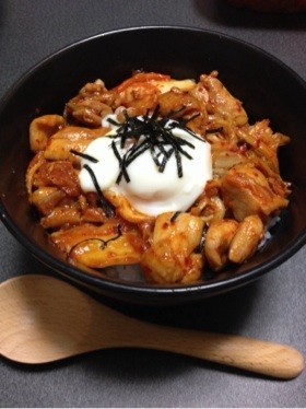 鶏キムチ丼♡