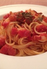 タコのパスタ トマトソース