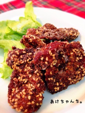 豚肉のゆかり風味の竜田揚げ